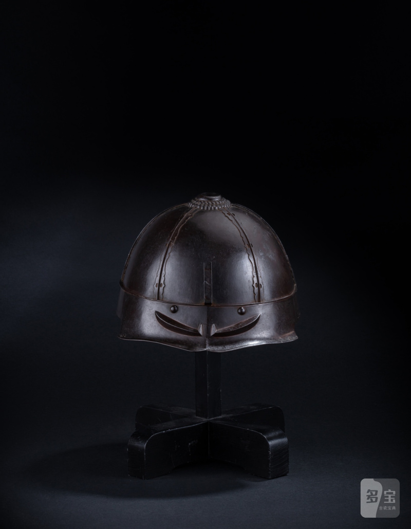 A six-plate iron helmet (kabuto), signed Hayanobu saku (made by Hayanobu), Japan, Edo period, 17th century